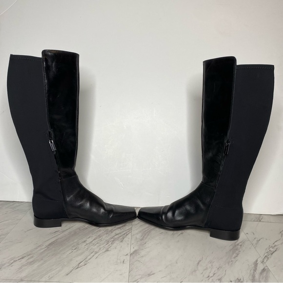Vince Camuto Labrina Black Leather Square Toe Tall Boot 9M - Picture 5 of 13